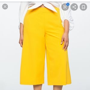 NWOT Eloquii Wide Leg Cropped Pants in Yellow